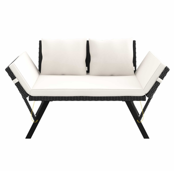 Zahradní pohovka VERONA 6 hnědá/krémová 1