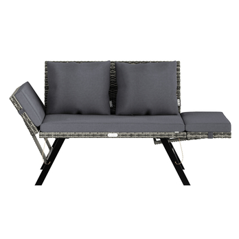 Zahradní pohovka VERONA 6 hnědá/šedá 1