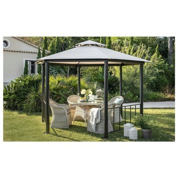 Zahradní altán  VERONA černá/krémová 1
