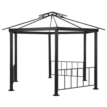Zahradní altán  VERONA černá/krémová 7