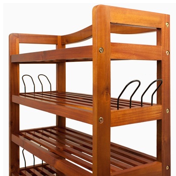 Policový botník VERSA akácie 3