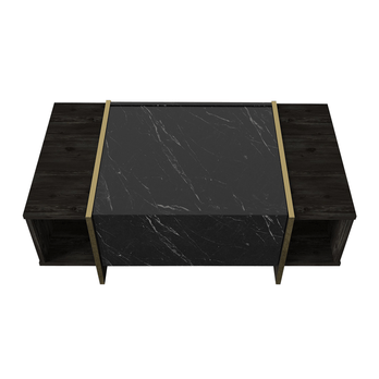 Konferenční stolek VEYRON černá/zlatá 2