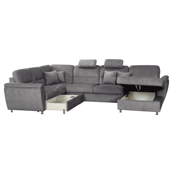 Sedací souprava VIANA II levá, tmavě šedá 2