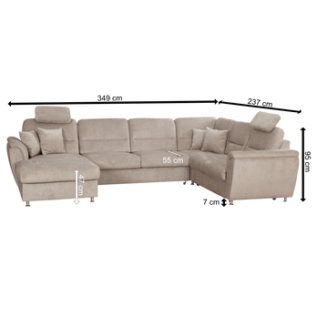 Sedací souprava VIANA II pravá, béžová 3