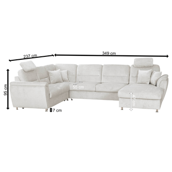 Sedací souprava VIANA II levá, krémová 3