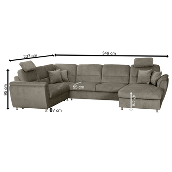 Sedací souprava VIANA II levá, šedá 3