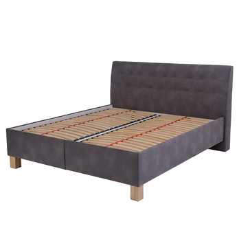 Polohovací postel s matrací VICTORIA šedohnědá, 180x200 cm 2