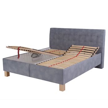 Polohovací postel s matrací VICTORIA šedomodrá, 180x200 cm 1