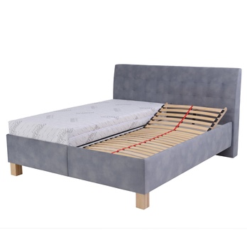 Polohovací postel s matrací VICTORIA šedomodrá, 180x200 cm 4