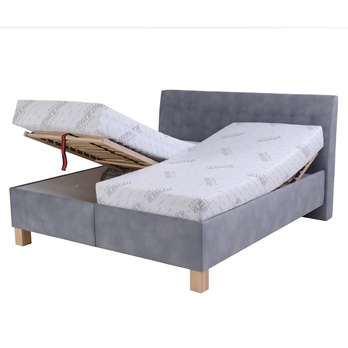 Polohovací postel s matrací VICTORIA šedomodrá, 160x200 cm 3