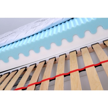 Polohovací postel s matrací VICTORIA šedomodrá, 160x200 cm 7