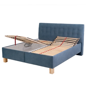 Polohovací postel s matrací VICTORIA modrá, 160x200 cm 1