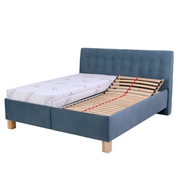 Polohovací postel s matrací VICTORIA modrá, 160x200 cm 4