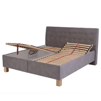 Polohovací postel s matrací VICTORIA taupe, 160x200 cm 1