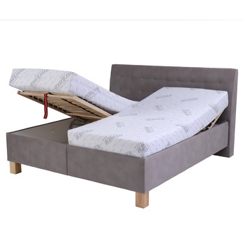 Polohovací postel s matrací VICTORIA taupe, 160x200 cm 3