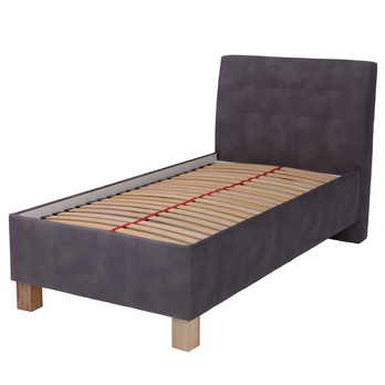 Polohovací postel s matrací VICTORIA šedohnědá, 100x200 cm 2