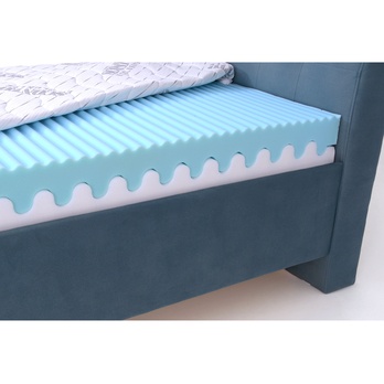 Polohovací postel s matrací VICTORIA modrá, 100x200 cm 7