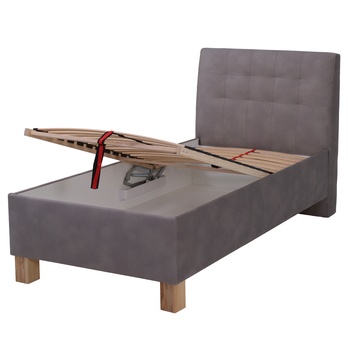 Polohovací postel s matrací VICTORIA taupe, 100x200 cm 3