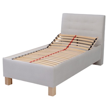 Polohovací postel s matrací VICTORIA světle šedá, 90x200 cm 3