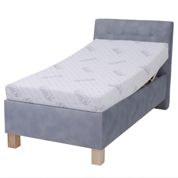 Polohovací postel s matrací VICTORIA šedomodrá, 90x200 cm 1