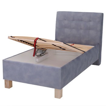 Polohovací postel s matrací VICTORIA šedomodrá, 90x200 cm 4