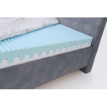 Polohovací postel s matrací VICTORIA šedomodrá, 90x200 cm 7