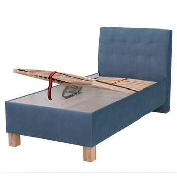 Polohovací postel s matrací VICTORIA modrá, 90x200 cm 3