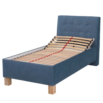 Polohovací postel s roštem VICTORIA modrá, 100x200 cm 2