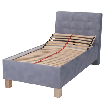 Polohovací postel s roštem VICTORIA šedomodrá, 90x200 cm 1