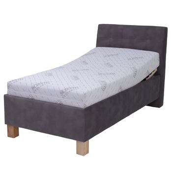 Polohovací postel s matrací VICTORIA šedohnědá, 100x200 cm 1