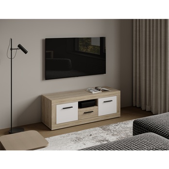 TV komoda VILHELM 6 dub sonoma/bílá 1
