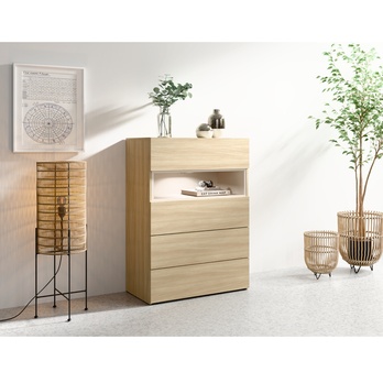 Komoda  VILLA dub barista/písková 1