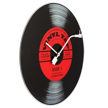 Nástěnné hodiny VINYL TAP černá 2