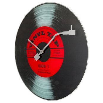 Nástěnné hodiny VINYL TAP černá 3