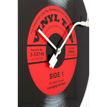 Nástěnné hodiny VINYL TAP černá 7