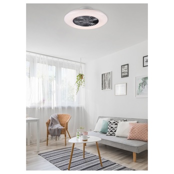Stropní LED svítidlo s ventilátorem VISBY bílá/chrom 1