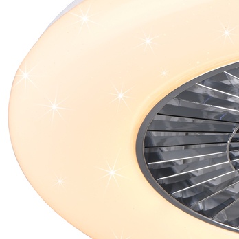 Stropní LED svítidlo s ventilátorem VISBY bílá/chrom 2
