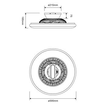 Stropní LED svítidlo s ventilátorem VISBY bílá/chrom 8