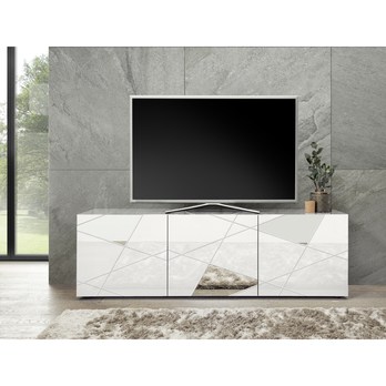 TV komoda VITTORIA 2 bílá lesklá 1