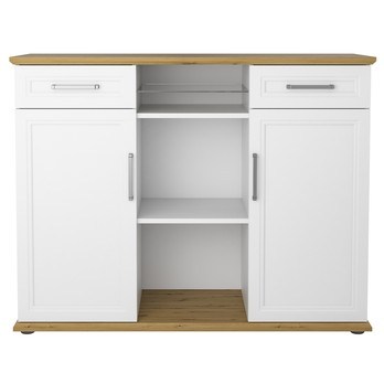 Komoda VIVIENNE dub/bílá matná, šířka 135 cm 3