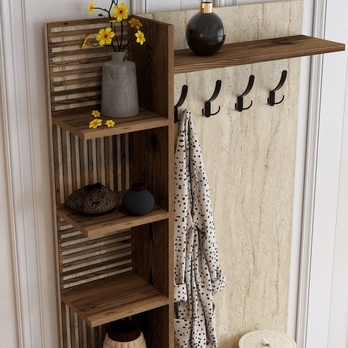 Předsíňová sestava VIYAN 1 ořech/travertin 4