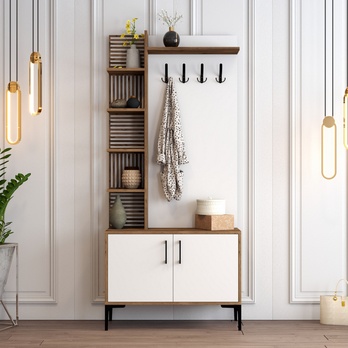 Předsíňová sestava VIYAN 1 ořech/bílá 3