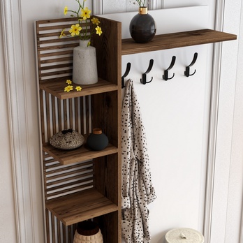 Předsíňová sestava VIYAN 1 ořech/bílá 4