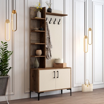 Předsíňová sestava VIYAN 1 ořech/krémová 1