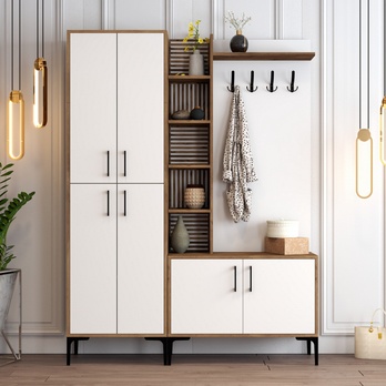 Předsíňová sestava VIYAN 2 ořech/bílá 4