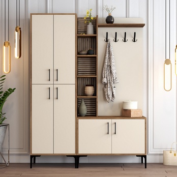 Předsíňová sestava VIYAN 2 ořech/krémová 4