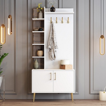Předsíňová sestava VIYAN 3 bílá/zlatá 1