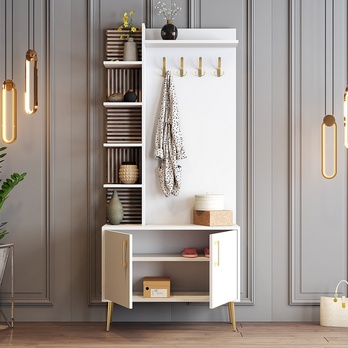 Předsíňová sestava VIYAN 3 bílá/zlatá 2