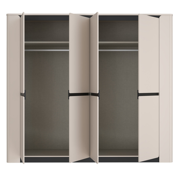 Šatní skříň VODOL písková/černá 2