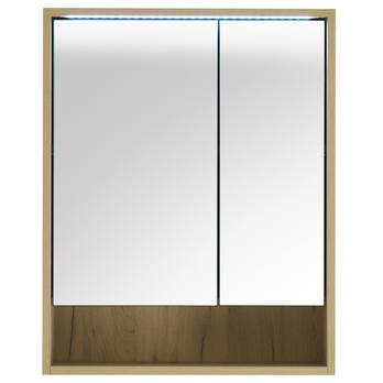 Zrcadlová skříňka VOLANO dub artisan/černá 3